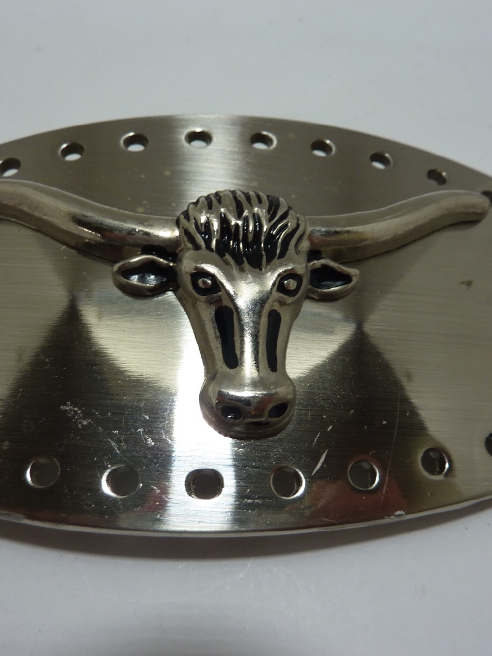 Texas Long Horn Metal Heavy Belt Buckle Unbranded